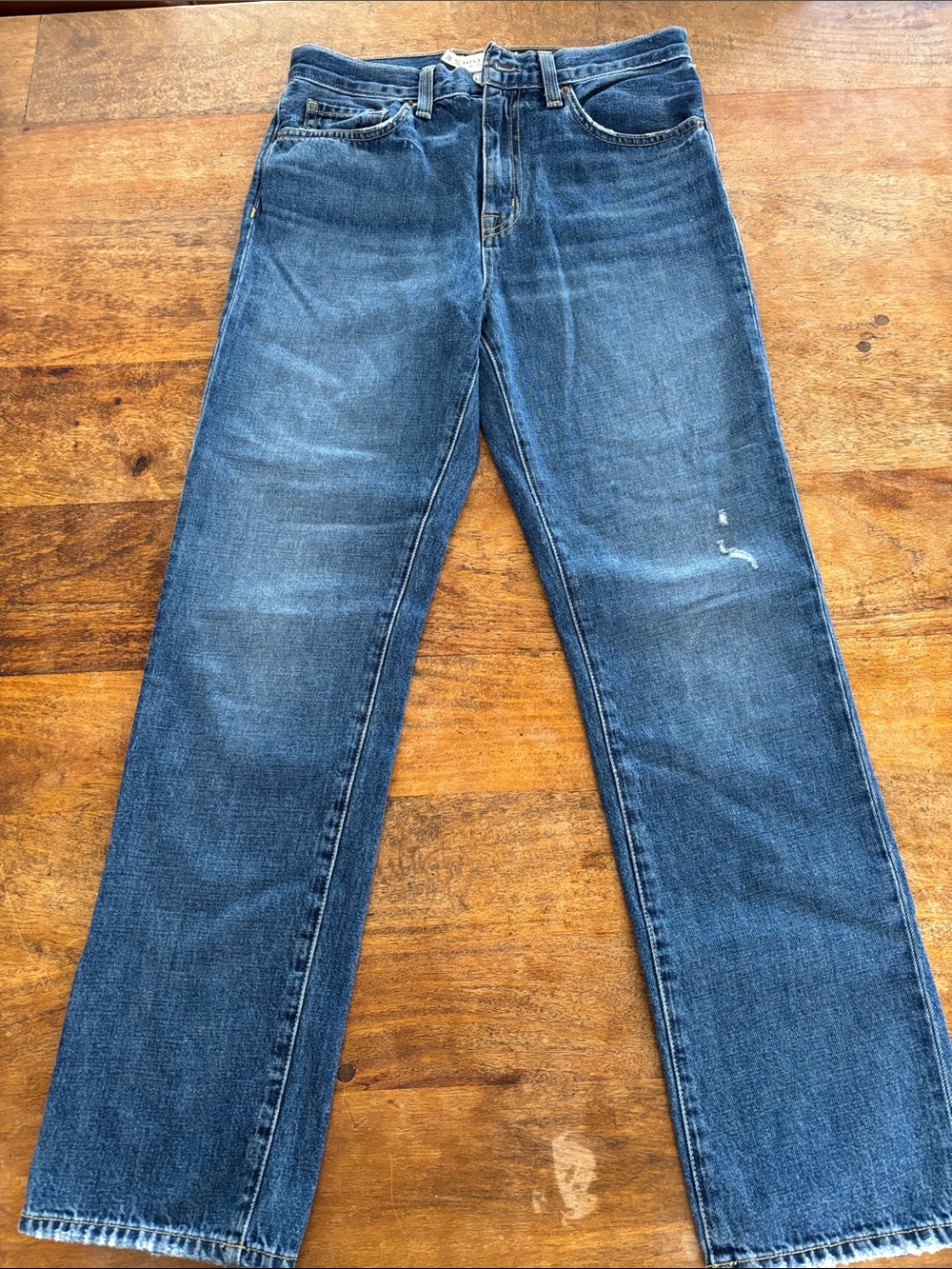 Nili Lotan Women's Dark Blue Straight-Leg Jeans